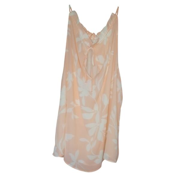 Ophelia Roe Peach and Cream Halter Top Lined with Adjustable Straps Women's 3X - Picture 4 of 8